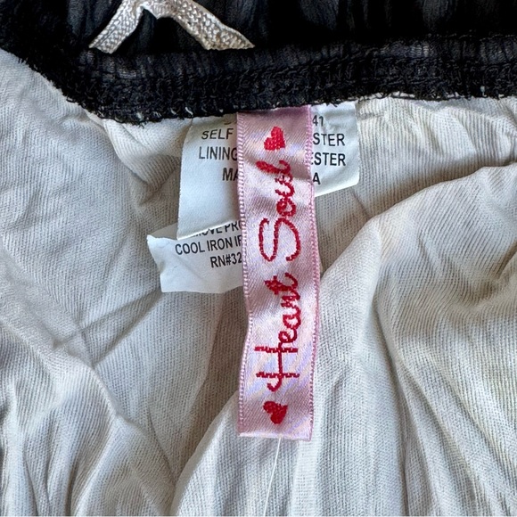 Heart Soul Women’s Small Sheer Black Lace Trim Babydoll Slip Dress - Picture 4 of 13